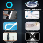 Upgrade Dynamic Flowing Car LED Trunk Light Strip, 158Inch Universal Flexible Cutting Silicone Waterproof Neon Lights Strip, 12V Interior Ambient Lighting for Cars SUVs(Ice Blue)