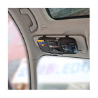 Car Sun Visor Organizer Bag,PU leather Universal Auto Interior Accessories Pocket Organizer,Multi-Function Registration and Document Holder Pouch,Sunglasses Ticket Documents Pen Card Holder (Black)