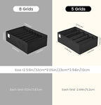 4 Packs T-shirt Drawer Organizers for Clothing,5 Grids Compartment Wardrobe Storage Box, Washable Clothes Organizer for Folde