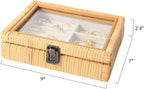 Jewelry Box for Women, Boho Rattan Jewelry Organizer Box for Storage Earrings Rings Necklace Bracelet, Farmhouse Jewelry Boxe