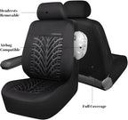 CAR PASS Neoprene Waterproof Seat Covers,Wetsuit Car Seat Covers Front Seats Universal Fit for Vans, Truck, SUV Two Front Onl