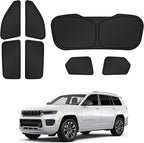 Sunshades for 2021-2025 2026 Jeep Grand Cherokee L Accessories Sun Shade Side Rear Window Shade Cover Sun Visor Shield Privacy Protection for Camping Keep Vehicle Cool Black 7PCS