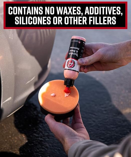 Adam's Polishes Car Scratch & Swirl Remover Hand Correction System | Remove & Restore Paint Transfer, Minor Imperfections, & Oxidation | Paired with Orange Compound Correction Pad Applicator (12oz)