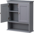 Spirich Bathroom Wall Cabinet, Wall Mounted Medicine Cabinet Organizer, Over The Toilet Storage Cabinet with Doors and Shelve