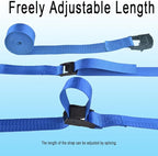Tie Down Straps with Adjustable Buckles, 4pcs 39"x1" Heavy Duty Cam Buckle Lashing Straps for Cargo, Trucks, Luggage, Trailer, Motorcycle (Dark Blue)