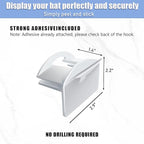 Baseball Hat Holder for Wall (White-20)