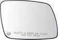 TRQ Heated Mirror Glass with Backing Plate Right Passenger Side Compatible with 2009-2019 Dodge Journey CH1323394 68045692AA