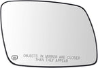TRQ Heated Mirror Glass with Backing Plate Right Passenger Side Compatible with 2009-2019 Dodge Journey CH1323394 68045692AA