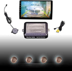 LCD Parking Sensor Kit - Displays Data on Original Screen, Easy Rear Installation, Compatible with All Camera Formats (AHD, C