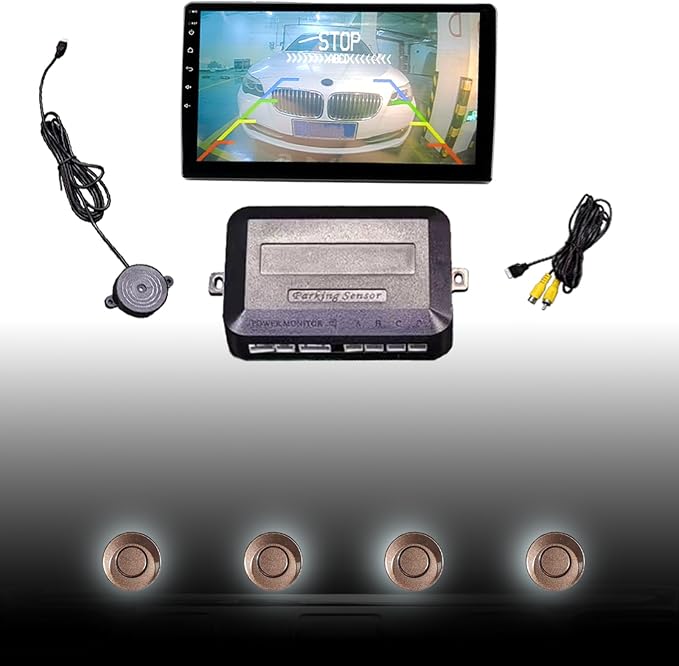 LCD Parking Sensor Kit - Displays Data on Original Screen, Easy Rear Installation, Compatible with All Camera Formats (AHD, C