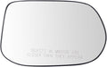 TRQ Passenger Side Mirror Glass Snap On Clear Compatible with 2006-2011 Honda Civic Sedan EX LX SI
