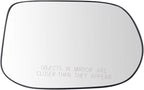 TRQ Passenger Side Mirror Glass Snap On Clear Compatible with 2006-2011 Honda Civic Sedan EX LX SI