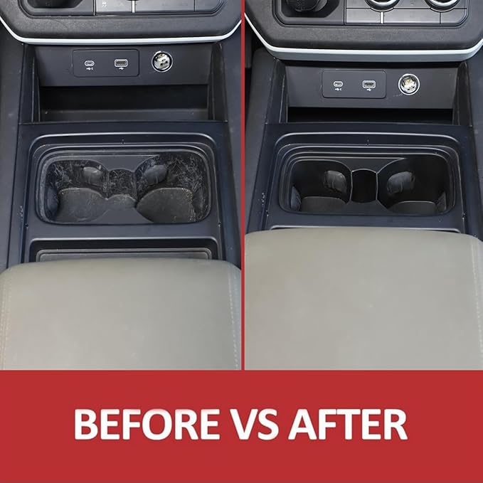 Black Center Console Cup Holder Compatible with Land Rover Defender 90 110 130 2020-2024 Car Cup Holder Expander Storage Box，