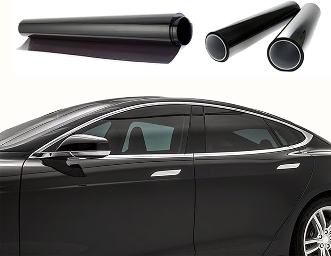 Mkbrother® Car Window Tint Film - 50% VLT 20" in x 5' Ft (20" x 60") Roll, UV & Heat Blocking, Scratch Resistant, Privacy Adhesive Film for Auto & Home Windows