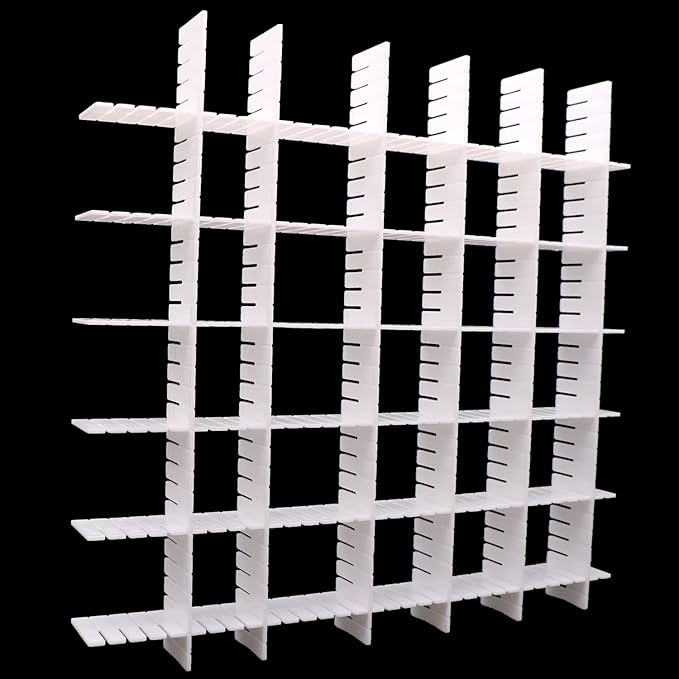 30Pcs Adjustable Drawer Organizer, White Plastic DIY Grid Drawer Dividers, 15.75x1.97x0.1in, for Socks, Underwear, Makeup, Co