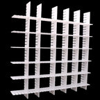 30Pcs Adjustable Drawer Organizer, White Plastic DIY Grid Drawer Dividers, 15.75x1.97x0.1in, for Socks, Underwear, Makeup, Co