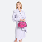 Yeiotsy Travel Cosmetic Bag for Women – Polka Dot Makeup Bag Organizer & Hanging Toiletry Bag