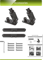 Car Headrest Mount Holders for Dual Screen Portable DVD Player, Seat Headrest Brackets for WONNIE/NAVISKAUTO/Sylvania Portable DVD Player, Car DVD Player Headrest Mounts (2 Sets)