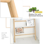 FUIN 6.4ft Extra Wide Wood Blanket Ladder Living Room Decorative Wall Leaning Farmhouse Quilt Display Holder Rustic Wooden To