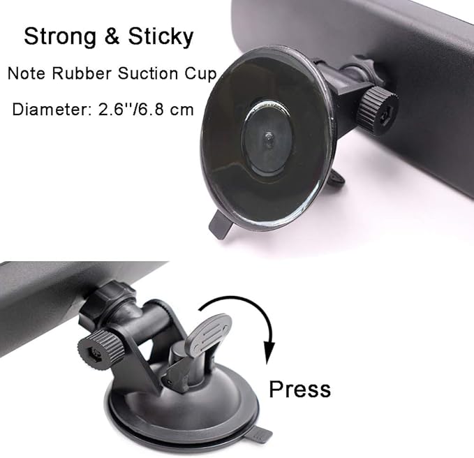Anti-Glare Rear View Mirror,LECAMEBOR Blue HD Universal Car Interior Rear View Mirror with Adjustable Suction Cup (360° Adjustable Angle)