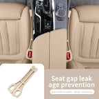 Car Seat Gap Filler Organizer Universal Fit Car SUV Truck Console Side Plug Strip Stopping Phone Key from Falling, Pack of 2 (Beige)