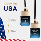 Car Air Freshener Hanging 2 Pack Car Air Fresheners Diffuser - Spicy Sandalwood Fragrance Oil Air Diffuser for Car, 45+ days 