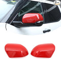 2PCS Side Door Mirror Cover for Toyota Tundra 2022-2025/ Sequoia 2023-2025, Car Exteror Rear View Mirror Housing Protector Cover Cap (Only for versions with turn signals) (Red)