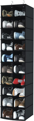 coastal rose Hanging Shoe Organizer for Closet, 20 Sections Hanging Closet Organizers and Storage Shelves, Space Saving Hangi