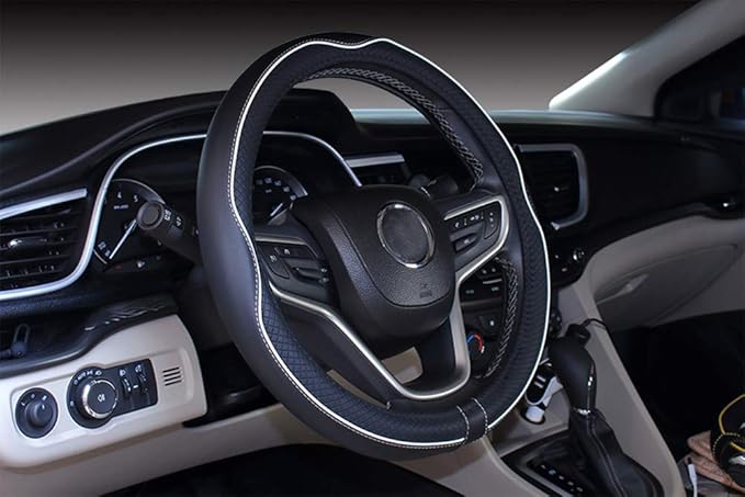 Mayco Bell Large Size Steering Wheel Cover Anti-Slip,Safety,Soft,Breathable,Durable,Full Surround,Comfortable Grip Microfiber
