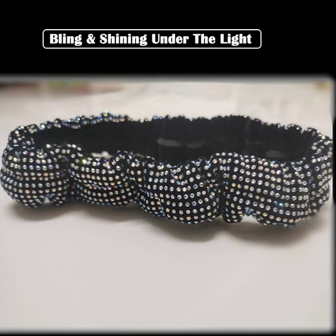 Bling Rearview Mirror Accessories Elastic Plush Car Rear View Mirror Cover for Women Bling Car Accessories Universal Fit (Colorful Diamond)