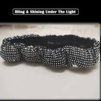 Bling Rearview Mirror Accessories Elastic Plush Car Rear View Mirror Cover for Women Bling Car Accessories Universal Fit (Colorful Diamond)