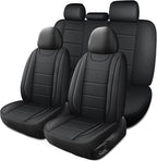 Car Seat Covers, Quilting Leather Seat Covers Full Set, Waterproof Faux Leather Automotive Seat Covers for Cars, Universal Ca