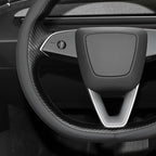 MEWANT DIY Stitching Real Leather Steering Wheel Cover Wrap for Tesla Model 3 Highland 2023-2025/Model Y 2025 Highland for Tesla Model 3/Model Y Accessories(3D Style)