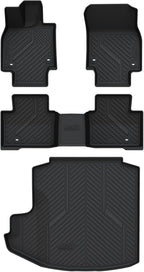 LASFIT Floor Mats & Trunk Mat for Toyota Crown 2023-2026, All Weather TPE Mats Custom Fit Floor Liners for Toyota Crown Accessories 1st & 2nd Row Full Set Car Mats and Cargo Liner, Black