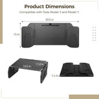 Foldable Car Laptop Desk - Steering Wheel Mounted Tray Table with Cup Holders, Compatible with Most Cars/SUVs, Ideal for Travel, Camping, Mobile Office