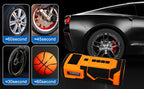 Car Jump Starter with Air Compressor, 3000A Car Battery Jumper Starter Portable (9.0 Gas/6.5L Diesel) with 150PSl Digital Tire Inflator Portable Car Jump Box with Jumper Cables, Charger, LED Light
