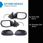 TRQ Driver & Passenger Side Power Mirror Set Paint to Match Compatible with 2016-2022 Honda HR-V, HO1320285 HO1320308 HO13212