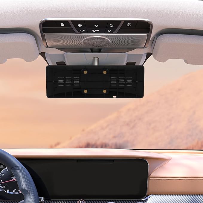 HOMSFOU Rearview Mirror Dash Cam Mount Bracket with Abs Back Plate Panel Universal Driving Recorder Stand for Cars Suvs Trucks Streaming Media Recorder Holder