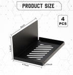 Therwen 4 Pack Magnetic Pegboard Shelves Wall Organizer Metal Pegboard Shelf Steel Tray Accessories Organizing Tools for Craf