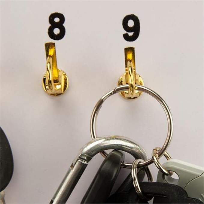 MICRO TEC Masonite Key Holder Wall Mount with 75 Spring-Lock Hooks 24" × 31-3/4" – Wall Mounted Key Organizer Board with Meta