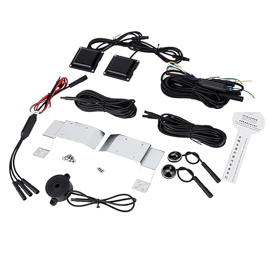 Tbest Blind Spot Detection System Kit Universal 12V BSD Sensor Monitoring IP67 LED Warning for All Vehicles