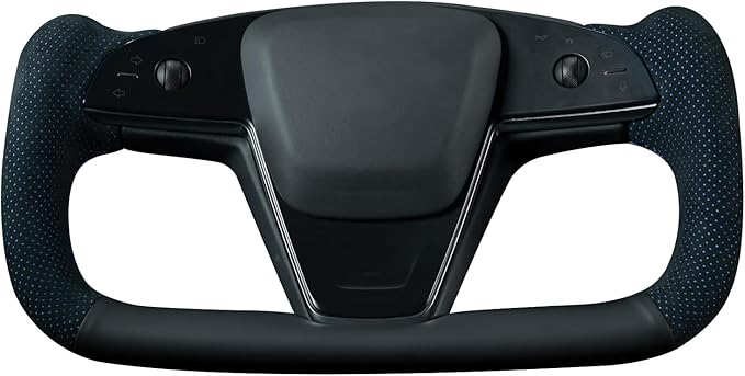 MEWANT Hand Stitched Tesla Model S Yoke Steering Wheel Cover Wrap for Tesla Model S 2021-2023 / Model X 2021-2023 Tesla Yoke Steering Wheel Accessories