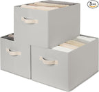 StorageWorks Storage Baskets for Shelves, Fabric Storage Bins, Closet Organization and Storage Baskets, Organizer Bins for Cl
