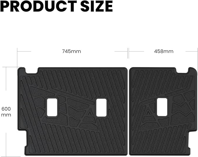 LASFIT Rear Back Seat Cover for Ford Bronco 4-Door 2021-2026 TPE Backrest Mats All Weather Protector Waterproof Split-Seat Design Liner Non-Slip Easy Clean, Bronco 4 Door Accessories