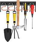 TVKB 17'' All Metal Garden Tool Organizer Adjustable Garage Tool Organizer Wall Mount Garage Organizers and Storage with Heav