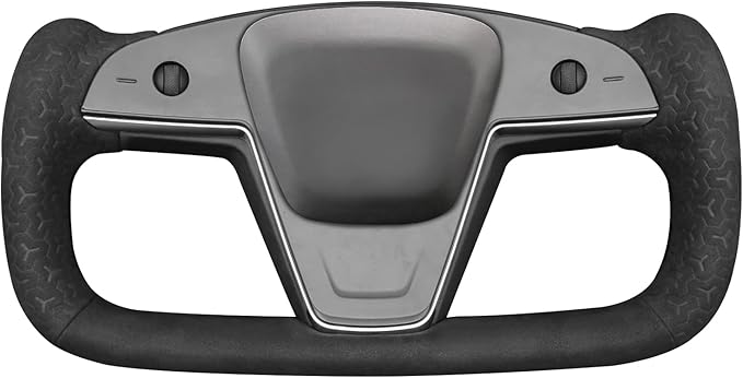 MEWANT Hand Stitched Tesla Model S Yoke Steering Wheel Cover Wrap for Tesla Model S 2021-2023 / Model X 2021-2023 Tesla Yoke Steering Wheel Accessories