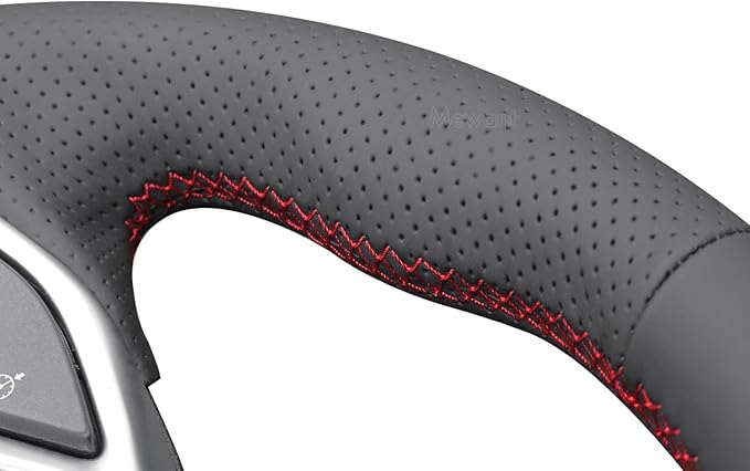 MEWANT Hand Stitch Car Steering Wheel Protector Wrap Cover for Chevrolet Camaro 2017-2022 Steering Wheel Accessories