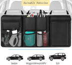 Car Trunk Organizer, Detachable Car Backseat Hanging Organizer with 7 Large Storage Pockets, Collapsible Back Seat Organizer