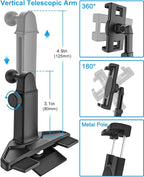 GDZN Tablet Mount for Car CD Slot - [Height Adjustable] Upgraded Car CD Player Tablet Holder with Telescopic Arm Compatible with iPad Pro 12.9 Air Mini,Galaxy Tab, Z Fold, 4.7-13'' Device