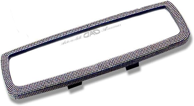 Bling Rhinestone Car Rear View Mirror with Crystal Diamonds - Colorful Bling Car Accessory